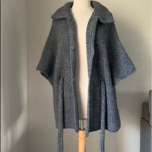 Elsamanda gray knit button up sweater